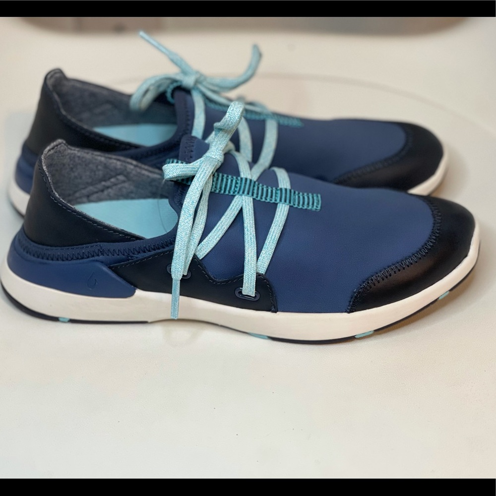 Olukai Miki li’ Slip on Sneaker Trench Blue